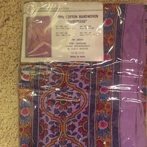 India arts handwoven purple bed spread